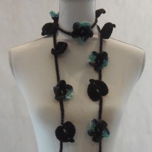 🌸Lariat, Necklace, Hand Crafted, Long, Crochet